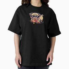 Pizza Pug,funny gifts for pug and pizza lovers Oversized T-Shirt