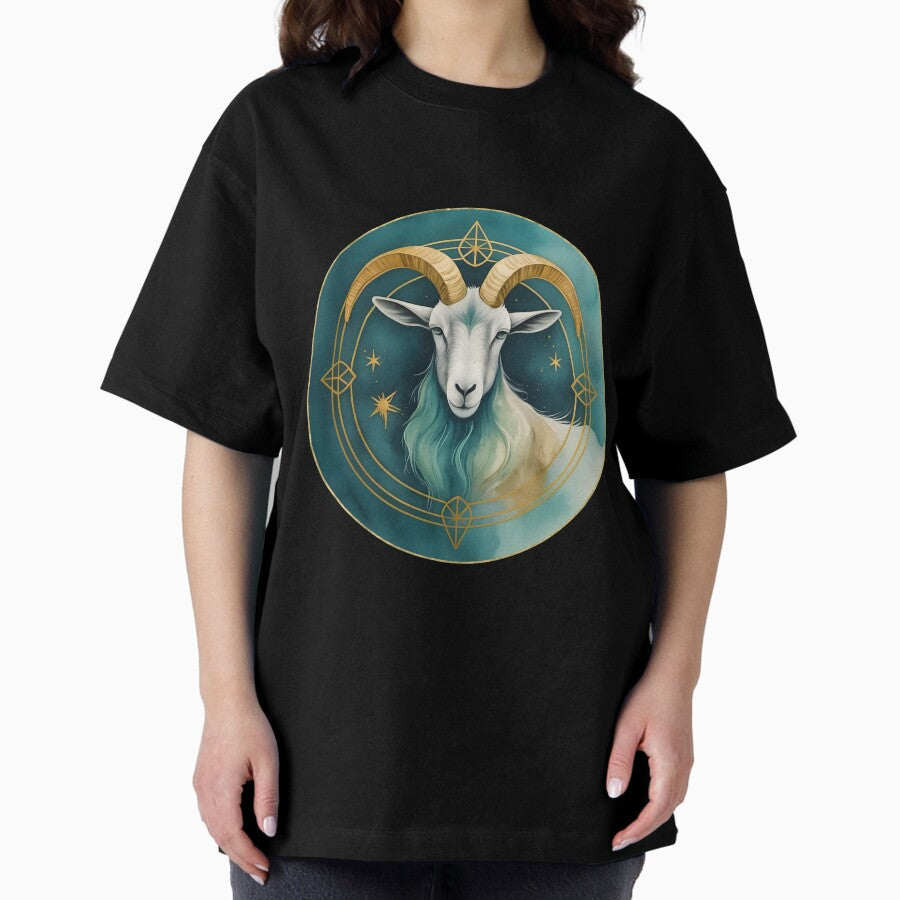 Goat. Chinese zodiac sign. Year of the Goat Oversized T-Shirt