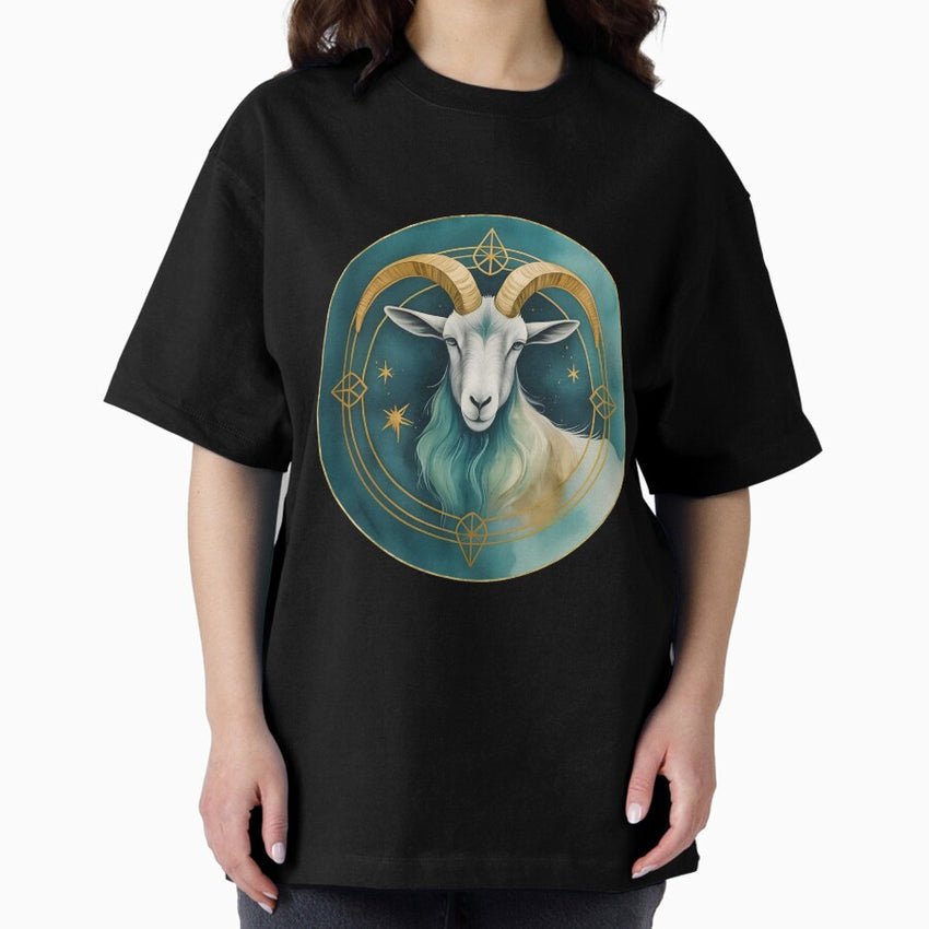 Goat. Chinese zodiac sign. Year of the Goat Oversized T-Shirt