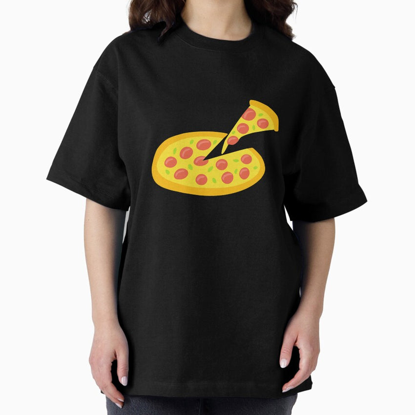 Slice From Whole Yellow Tasty Pizza Oversized T-Shirt