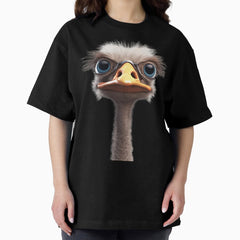 Curious Ostrich Out Of This Planet Oversized T Shirt