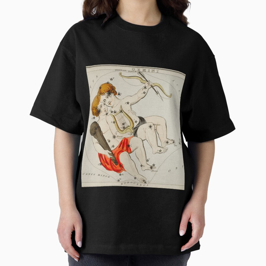 Astrological Sign Of Gemini Oversized T Shirt
