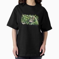 Cute Cat and Weird People Quote Oversized T-Shirt