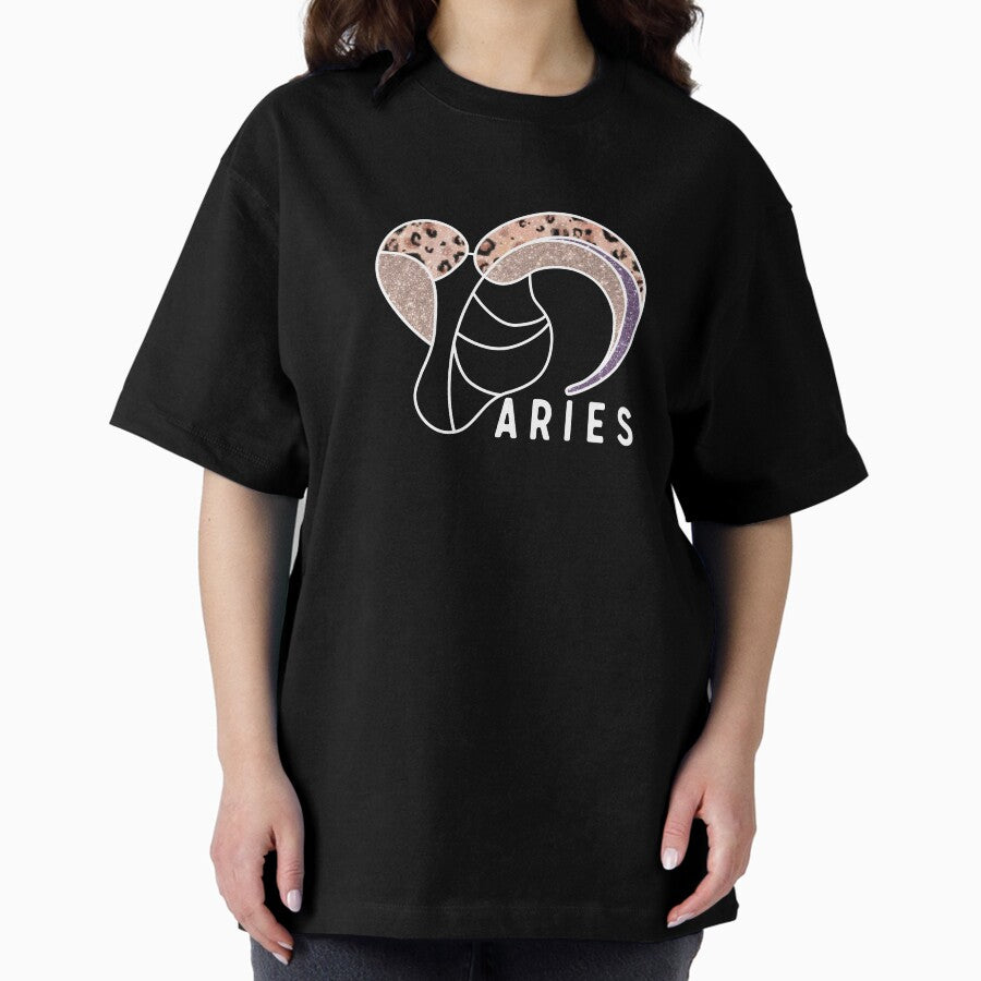 Aries Horoscope Oversized T Shirt