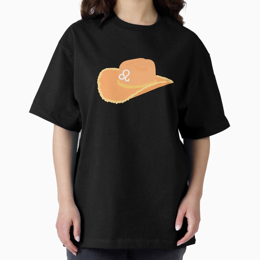 leo cowgirl hat Oversized T-Shirt