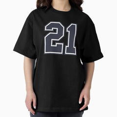 21 Sports Number Twenty-One Oversized T-Shirt