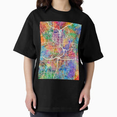 Atlanta Georgia City Map Oversized T-Shirt