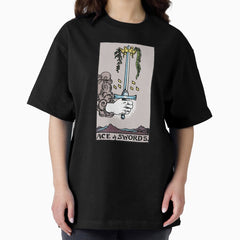 Ace Of Swords Tarot Card Oversized T Shirt