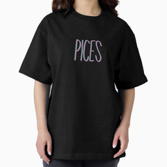 Pink and Blue Pices Oversized T-Shirt