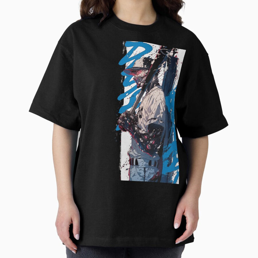 Baseball Anime Extreme BLUE Oversized T-Shirt