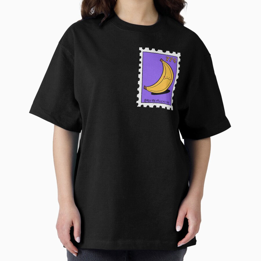 Banana Postcard Oversized T Shirt