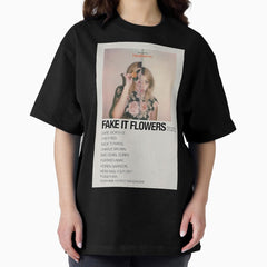 Classic Minimalist Album Fake It Track List Song Poster Oversized T-Shirt