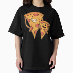 Cool Pizza Father and Son Oversized T-Shirt
