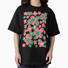 Stay Groovy Retro Flowers 90s cutie 4 Oversized T-Shirt