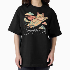 Super cat British Shorthair tabby gift Oversized T-Shirt