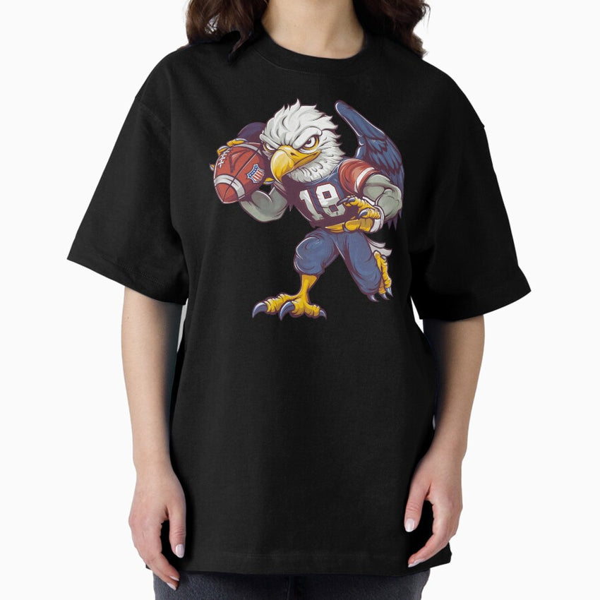 American Bald Eagle Football Oversized T-Shirt