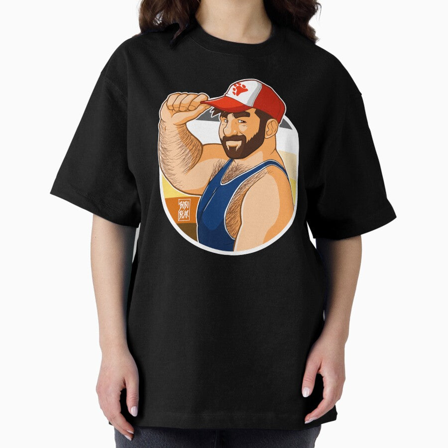 ADAM LIKES BASEBALL CAPS - BEAR PRIDE Oversized T-Shirt