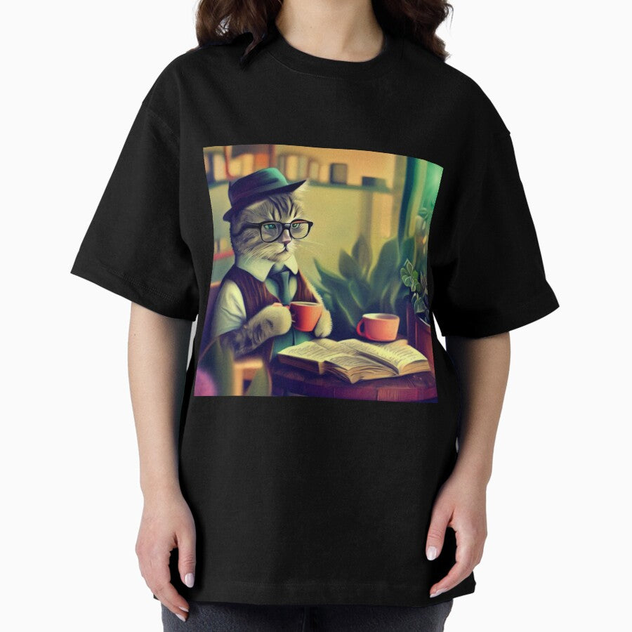 Coffee cat Oversized T-Shirt