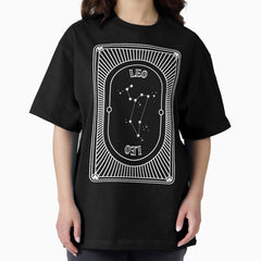 Leo Zodiac Tarot Print Oversized T-Shirt