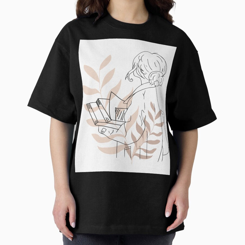 Aesthetic Female Line Art Oversized T Shirt