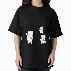 Adventure Awaits In Maldives Maldives Cute Cat Characters In Minimalist Line Art Oversized T Shirt