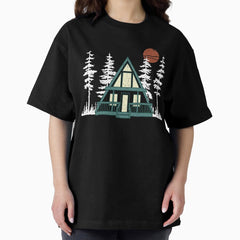 A Frame With Pine Trees Oversized T Shirt
