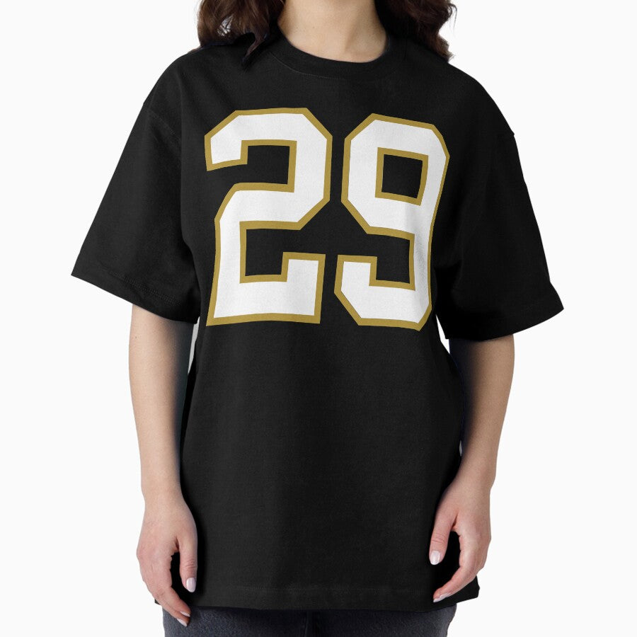 White 29 Transparent Background Oversized T-Shirt
