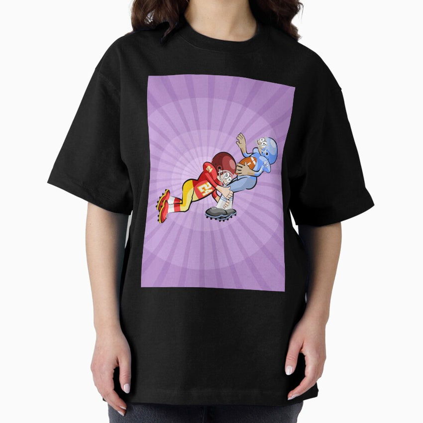 American football player grabs his opponent Oversized T-Shirt