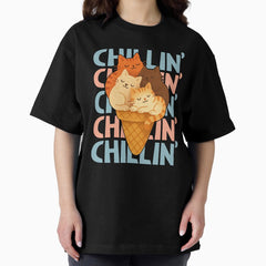Purrfectly Chilled Cats Oversized T-Shirt