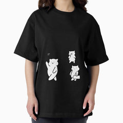 Adventure Awaits In Amalfi Coast Italy Cute Cat Characters In Minimalist Line Art Oversized T Shirt