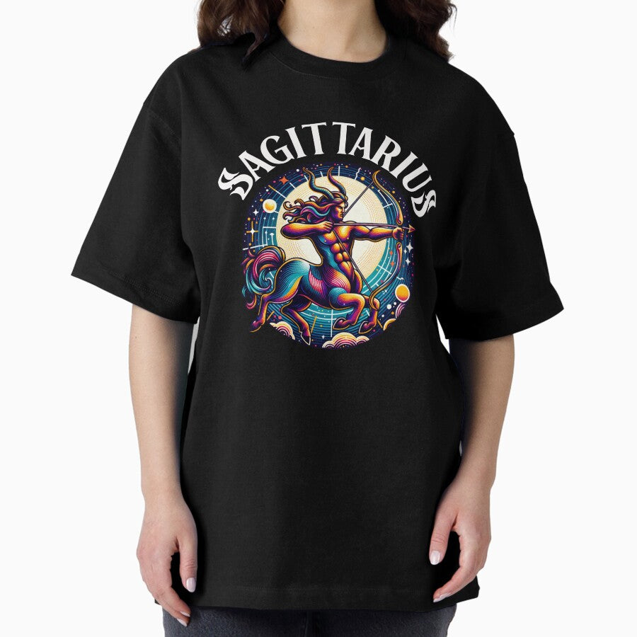 Sagittarius Zodiac Sign Oversized T-Shirt