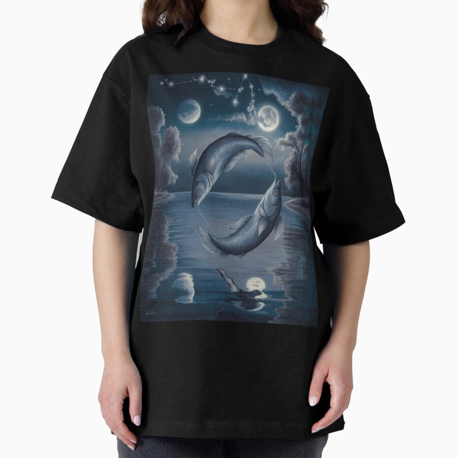 Astrology Zodiac Designs Pisces 12 Oversized T Shirt