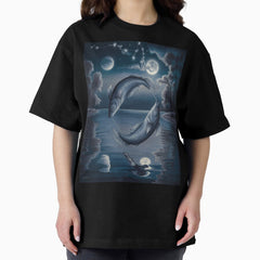 Astrology Zodiac Designs Pisces 12 Oversized T Shirt