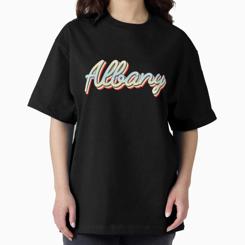 Albany College Town Script 1 Oversized T Shirt