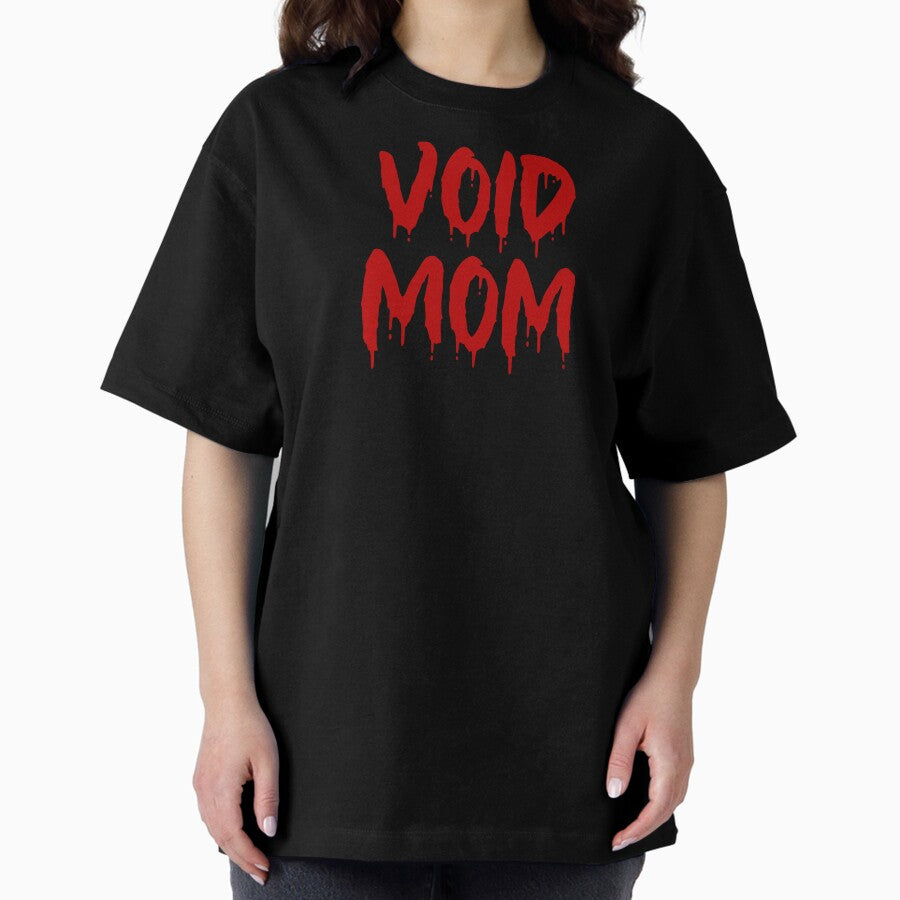 RED ON WHITE VOID MOM BLOOD DRIP Oversized T-Shirt