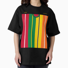 Chicago Blackhawks Geometric Minimal Art Design Oversized T-Shirt