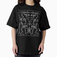 Animal Bones Pattern Oversized T Shirt