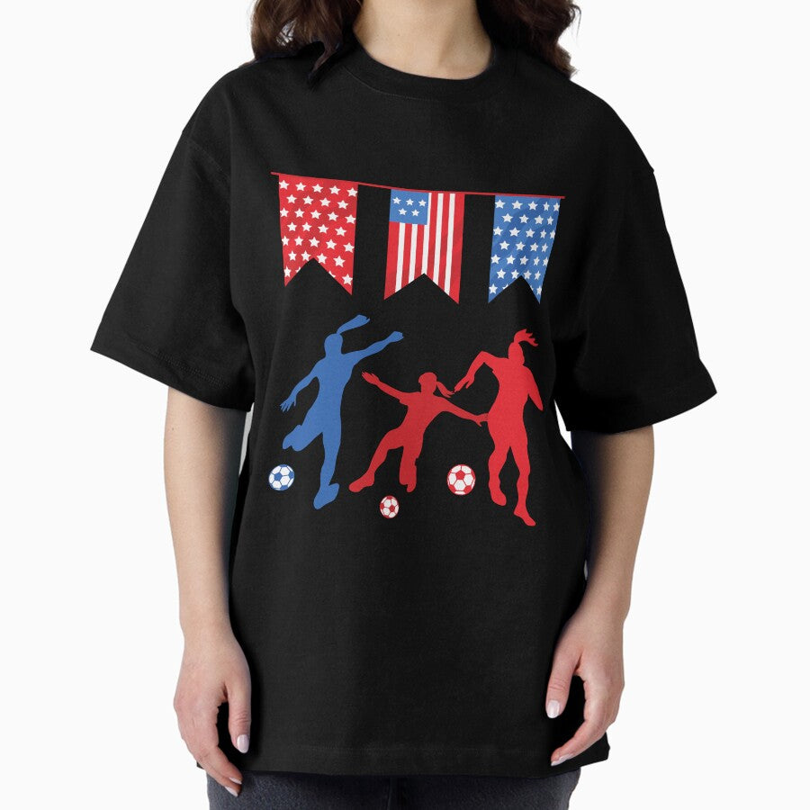Awesome Football Usa Soccer Football Fans Women Oversized T-Shirt
