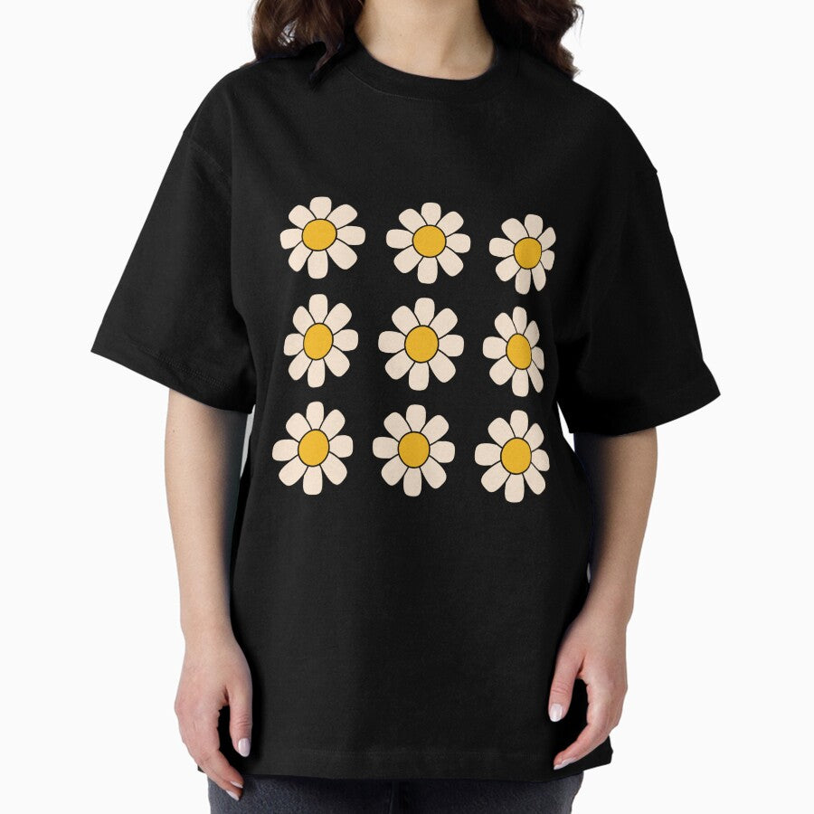 Retro Flower 70s Oversized T-Shirt