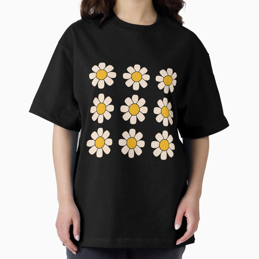 Retro Flower 70s Oversized T-Shirt