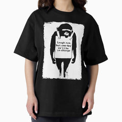Banksy Monkey Laugh Now Oversized T Shirt