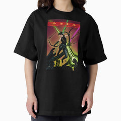 Ayla The Monster Slayer jumping into battle Oversized T-Shirt