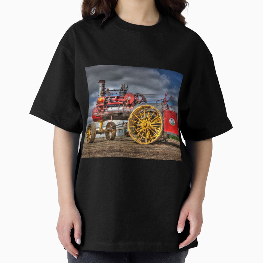 Artistic Russell Steam Traction Engine Oversized T-Shirt