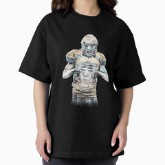 American Football Fine Art Sketch Oversized T-Shirt