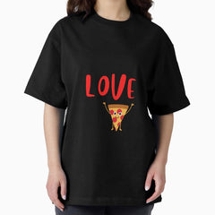 Peace Love and Pizza Slice, Willow Days Oversized T-Shirt