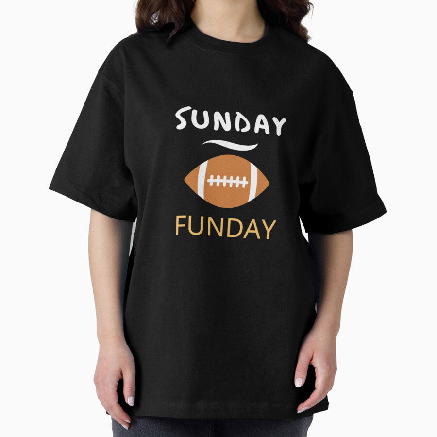 American Football Sunday Funday Nfl Oversized T-Shirt