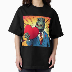 T Rex Valentines Day Oversized T Shirt