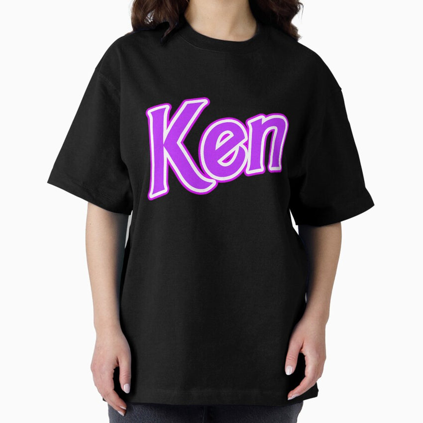 90S Kenn Pattern White Oversized T Shirt