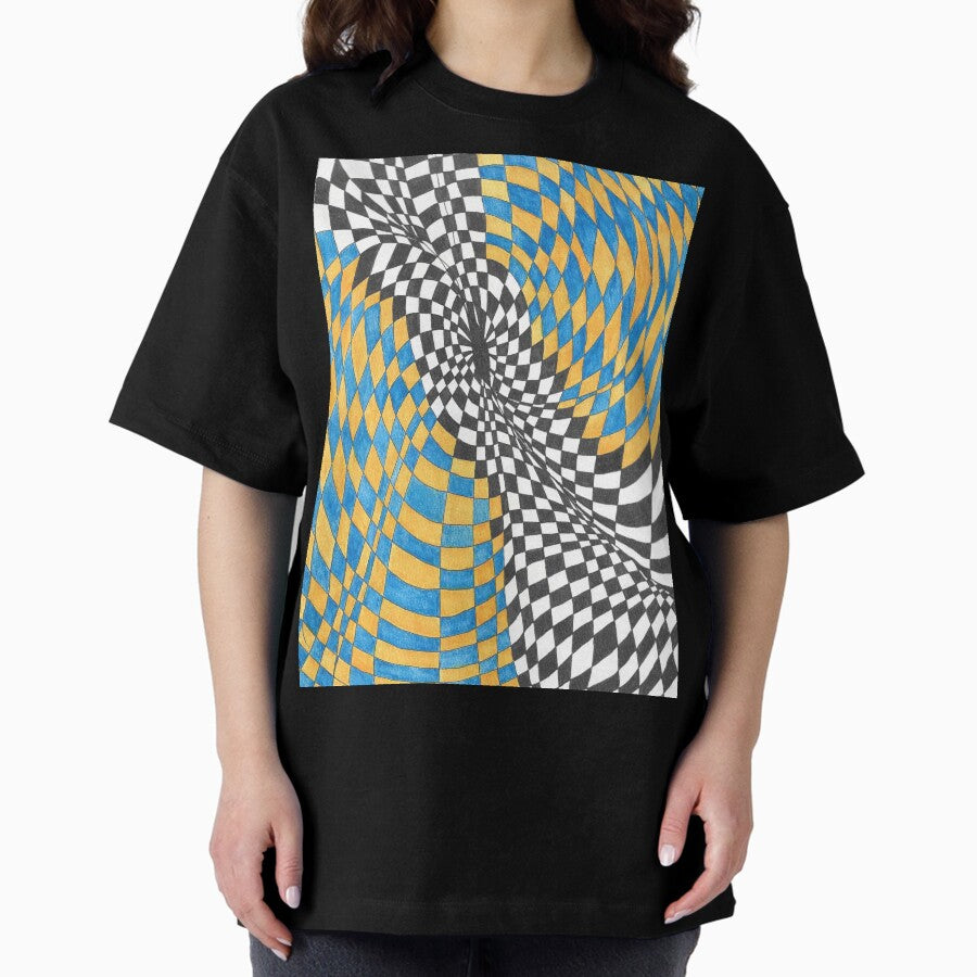 Abstract Down The Rabbit Hole Oversized T Shirt
