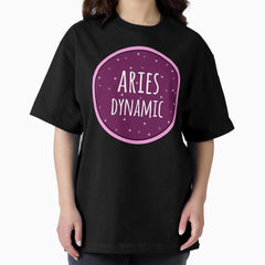 Aries Zodiac Stars Oversized T Shirt